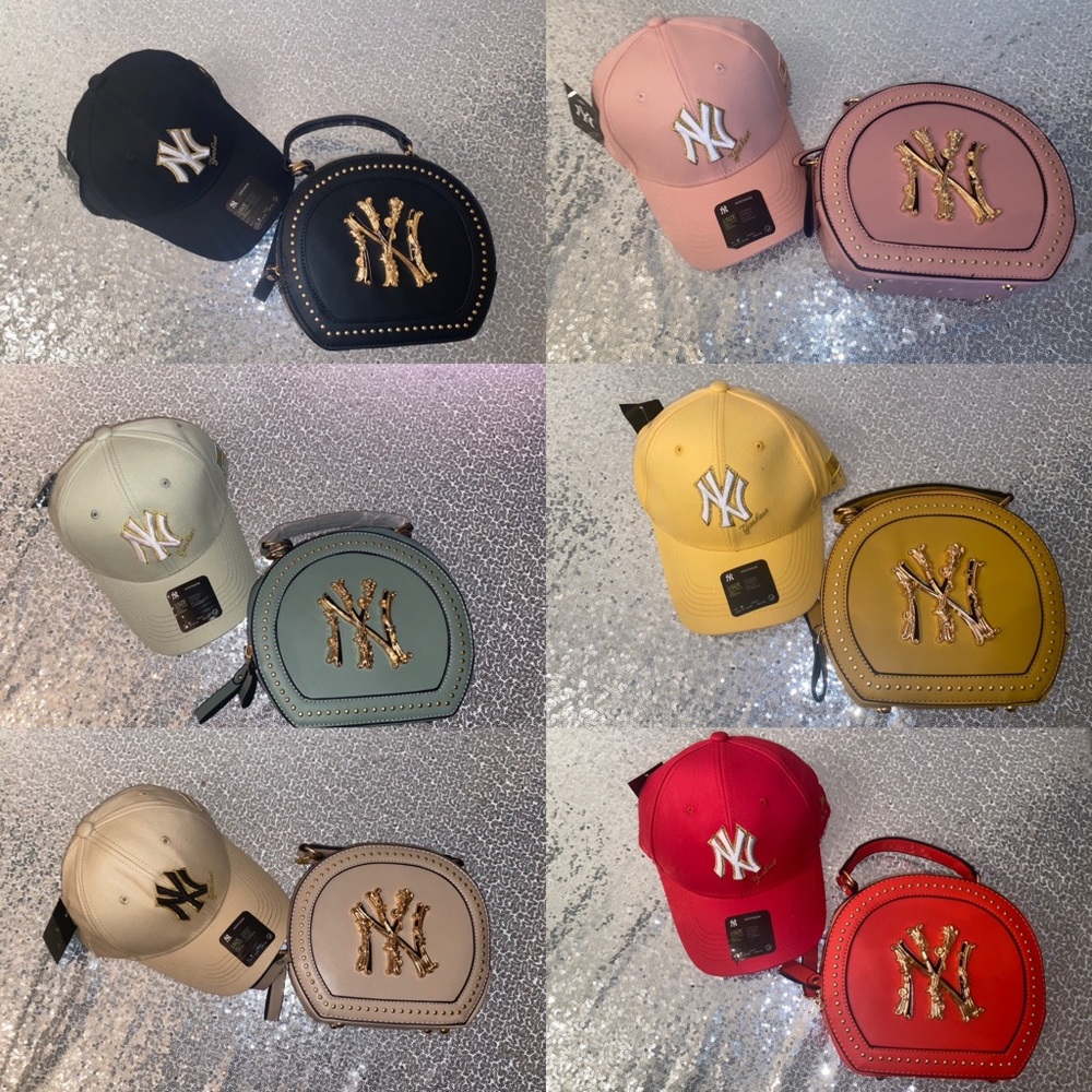 NY HAT AND PURSE SET